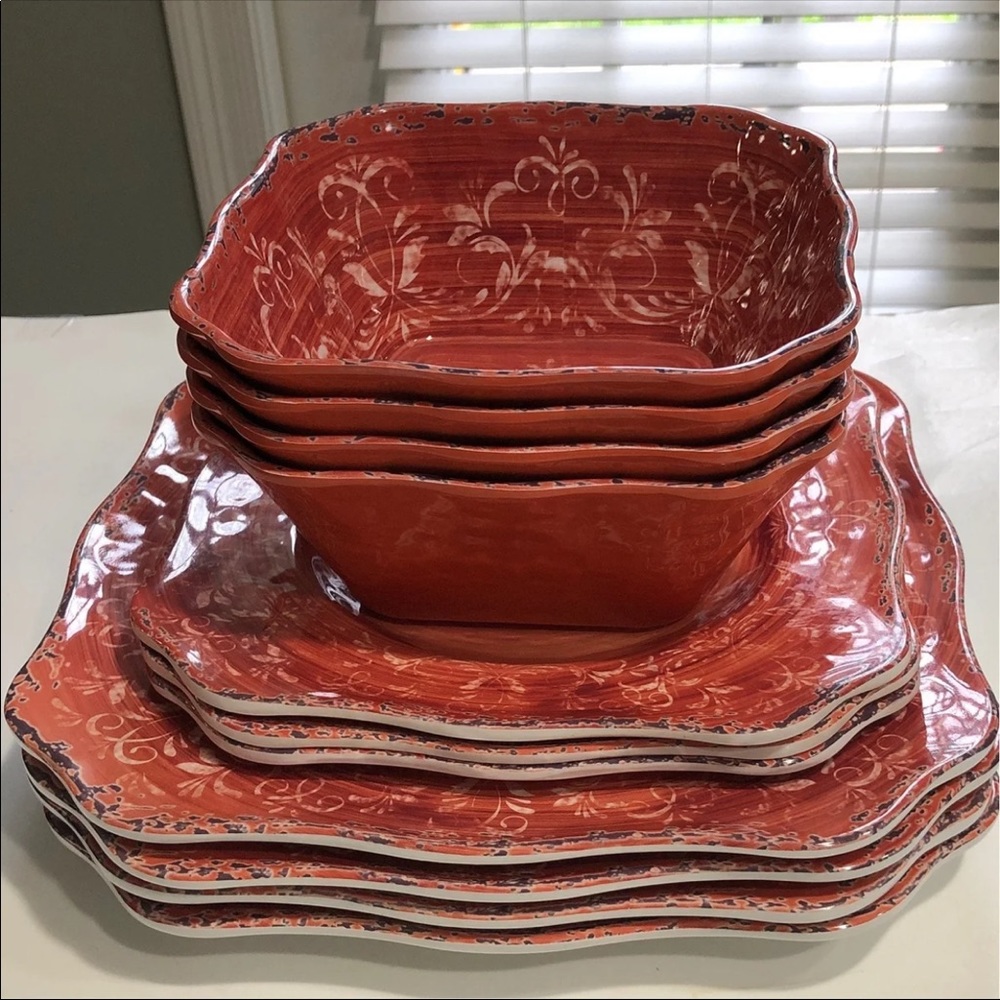 (11) Mark Charles Misilli MCM Melamine Plates and Bowls